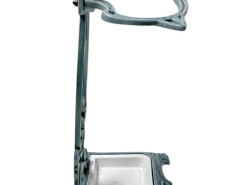 Art Nouveau Enameled Iron Umbrella Stand, 1900s